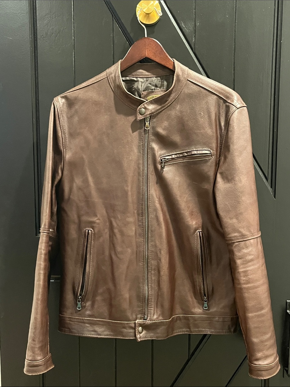 Italian Leather Racer Jacket